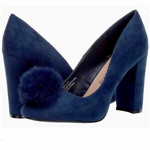 Penny Loves Kenny Women's RIZ Heel, Navy Micro Suede, 8.5 W US NIB